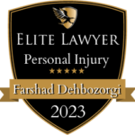2023 Elite Lawyer badge for personal injury for Farshad Dehbozorgi